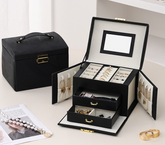 Luxury Jewelry Box – Multi-Layer Jewelry Organizer with Mirror