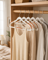 Non-Slip No Bump Clothes Hangers – Reinforced Space Saving Garment Hangers with Side Hooks