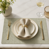 Textured PU Leather Placemat – Waterproof Oilproof Heat Resistant Reversible Dining Table Mat