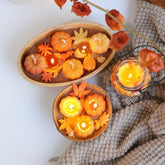 Pumpkin & Maple Leaf Scented Candle – Halloween Favor Candle