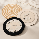Round Placemat Set – Decorative Heat Resistant Table Mats with Woven, Floral & Romantic Designs for Dining & Kitchen Use