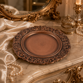 Vintage Decorative Serving Tray – Elegant Embossed Oval Tray for Home Decor & Table Display