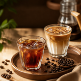 Ribbed Clear Glass Cups – Elegant Drinking Glassware for Coffee, Tea, Cocktails
