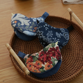 Bird Fabric Pot Handle Cover - Floral Padded Kitchen Handle Protector for Teapot & Pan
