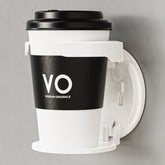 Foldable Wall Mount Cup Holder, Self-Adhesive Punch-Free Water Coffee Cup Storage Rack