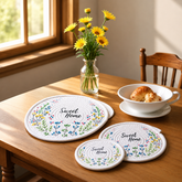 Nordic Handwoven Cotton Rope Coasters, Thick Heat Resistant Table Mats for Cups & Tableware