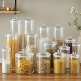 Airtight PET Food Storage Canister, Clear Pantry Organizer Jar for Tea, Dried Fruit, Herbs, and Spices