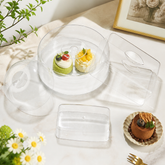 Acrylic Cake Dome Cover with Handle, Clear Food Display Cloche for Dessert, Cake, Cheese, Butter, and Pastry Storage