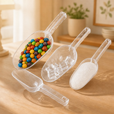 Polycarbonate Ice Scoop, Clear Multipurpose Food-Grade Scoop for Ice, Flour, Sugar, Coffee Beans, and Pantry Use