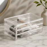 Acrylic Multi-Layer Drawer Storage Box, Clear Vanity Organizer with Compartments for Cosmetics, Lipstick, Jewelry, and Small Accessories