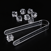 Acrylic Ice Tongs, Clear Serving Tongs for Ice, Food, Pastries, and Buffet – Durable & Shatter-Resistant for Bar, Kitchen, and Party Use