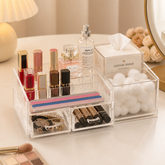 Acrylic Makeup Organizer with Drawers, Multilayer Clear Vanity Storage for Cosmetics, Lipstick, Skincare & Jewelry