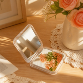 5X Magnifying Square Compact Mirror, Foldable Pocket Mirror with Acrylic Frame for Travel, Purse, and On-the-Go Makeup Touch-Ups