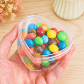 Clear Acrylic Heart-Shaped Storage Box with Lid, Small Plastic Container for Candy, Jewelry, DIY Crafts, and Gift Packaging