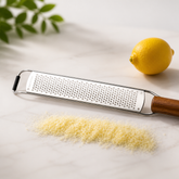 Stainless Steel Cheese Peeler with Ergonomic Wood Handle, Professional Paring & Peeling Tool for Cheese, Chocolate, Vegetables, and Fruit