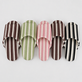 Striped Open Toe Slippers – Textured Home Slides, Soft Indoor Slippers for Women & Daily Wear