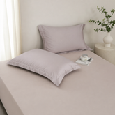 100% Long-Staple Cotton Pillowcase – Soft Breathable Solid Color Pillow Cover