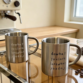 Korean Style 304 Stainless Steel Mug – Minimalist Metal Coffee Cup for Home, Office & Daily Use