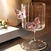Butterfly Ribbed High Borosilicate Wine Glass