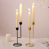 Double-Headed Candleholder with Hollow Base, Vintage Iron Craft