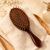 Natural Wood Air Cushion Hair Brush – Gentle Anti-Static Detangling Massage Comb