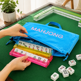 Portable Mahjong Storage Bag with Handle, Large Capacity Mahjong Tile Carrying Case
