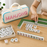 Mahjong Tile Storage Bag – Oxford Fabric Portable Game Set Organizer with Tassel Design