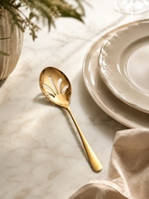 Stainless Steel Slotted Serving Spoon – Elegant Salad Server & Kitchen Serving Utensil