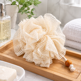 Natural Loofah Bath Sponge – Soft Exfoliating Body Scrubber with Hanging Rope