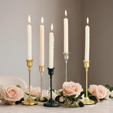 Copper Tone Creative Candleholder Set, Iron Metal Decoration