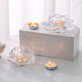 Lotus Glass Candle Holder