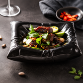 Reactive Glaze Ceramic Plate – Modern Culinary Presentation Serving Plate