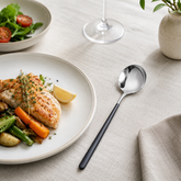 Stainless Steel Long Handle Spoon – Modern Dessert & Tableware Serving Spoon
