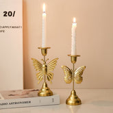 Romantic Butterfly Candleholder Decor, Iron Craft Home Accent