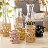 Handwoven Vase Cover – Natural Wicker Decorative Vase Sleeve