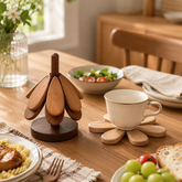 Wooden Tree Trivet – 2-in-1 Foldable Pot Holder & Table Decor