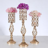 Heavy Duty Exquisite Twisted Crystal Iron Candleholder, Luxury Decorative Home Accent