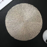 Gold Foil PVC Placemat Round Heat Resistant Table Mat