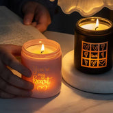LED Carved Soy Wax Romantic Candle