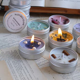 Dried Flower Scented Candle in Silver Tin