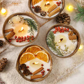 Coconut Bowl Scented Candle with Dried Flowers