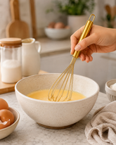 Gold Stainless Steel Balloon Whisk, Titanium Gold Plated Kitchen Wire Whisk