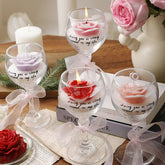 Stemmed Glass Soy Wax Candle Gift Set