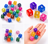 Acrylic D6 Dice Set for RPG, DND, COC & Tabletop Games