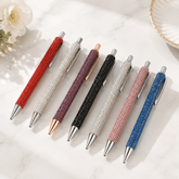 Bling Bling Rhinestone Retractable Ballpoint Pen – Luxury Metal Gift Pen for Office, School & Wedding