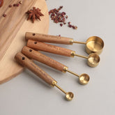 Gold Stainless Steel Measuring Spoon Set