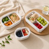 Portable Bento Lunch Box with Compartments Leakproof Food Storage Container for Fruits Snacks Meals