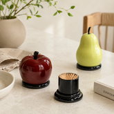Apple & Pear Shaped Toothpick Holder, Creative Cotton Swab Storage Box