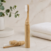 Bamboo Tube Toothbrush Set | Eco Friendly Travel Toothbrush with Portable Storage Case