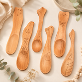 Cute Wooden Spoon | Cartoon Honey Jam Spoon for Kids Dining & Kitchen Accessories